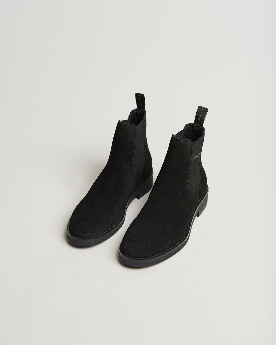 Hombres | GANT Prepdale Suede Chelsea Boot Black | GANT | Prepdale Suede Chelsea Boot Black