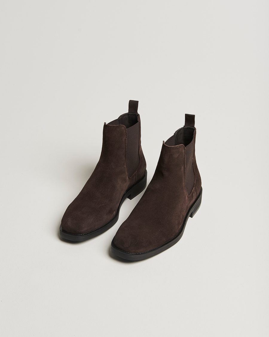 Hombres | GANT Rizmood Suede Chelsea Boot Dark Brown | GANT | Rizmood Suede Chelsea Boot Dark Brown