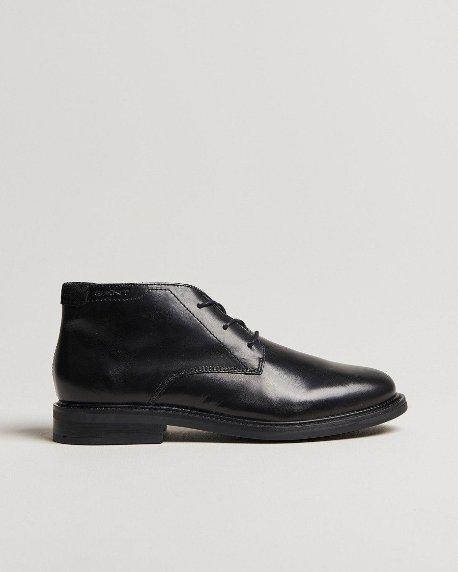 Hombres | GANT St Fairkon Chukka Leather Boot Black | GANT | St Fairkon Chukka Leather Boot Black