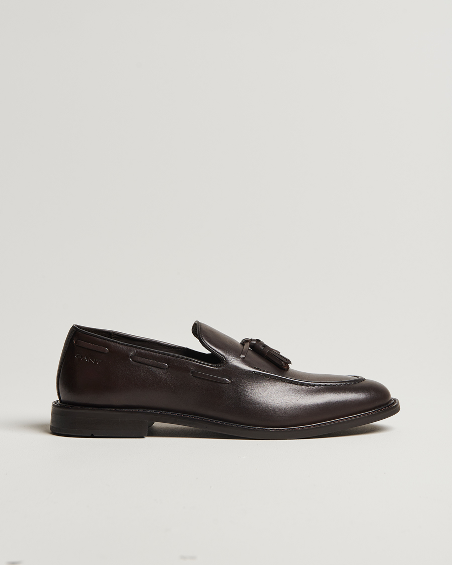 Hombres | GANT Lozham Leather Tassle Loafer Dark Brown | GANT | Lozham Leather Tassle Loafer Dark Brown