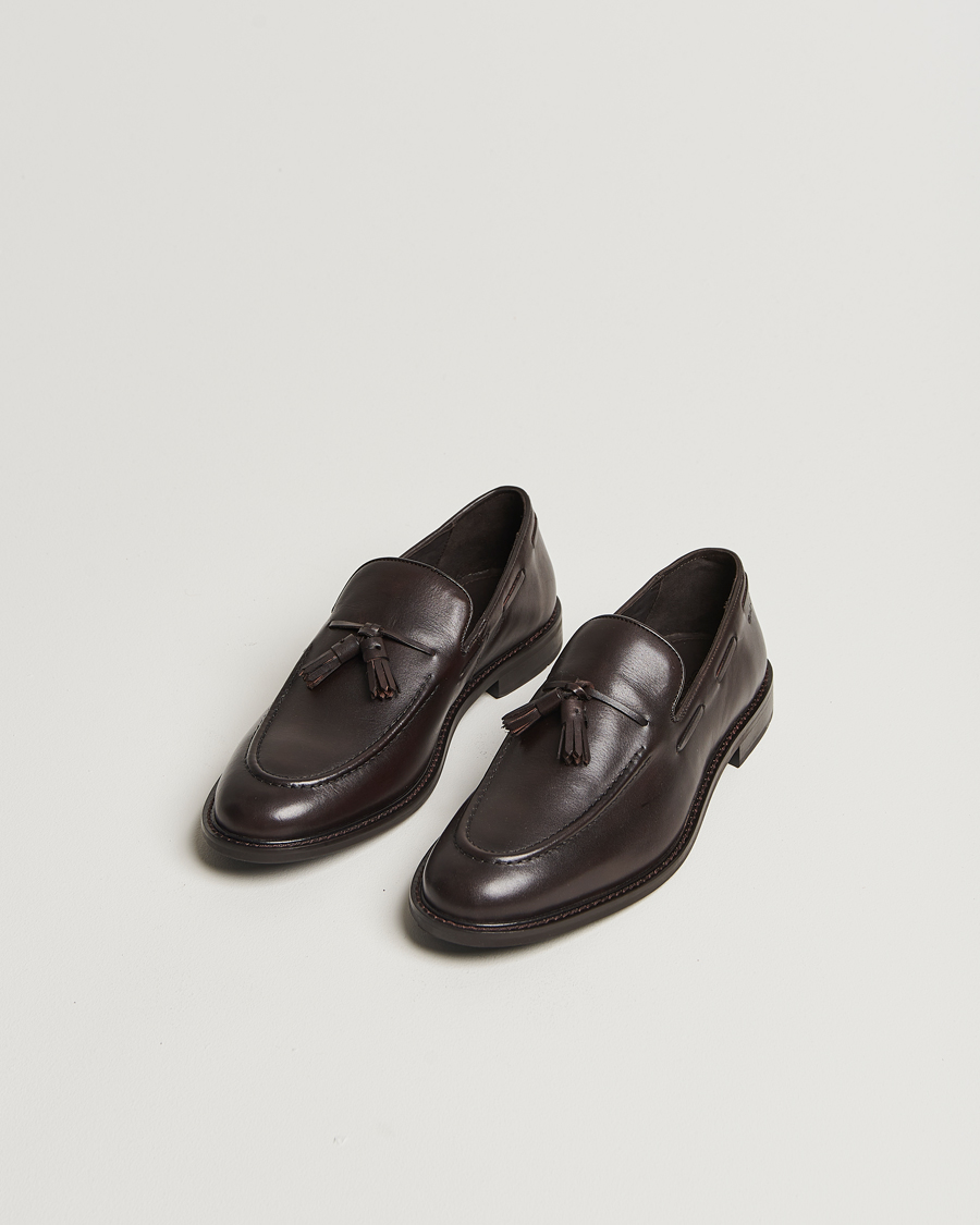 Hombres | GANT Lozham Leather Tassle Loafer Dark Brown | GANT | Lozham Leather Tassle Loafer Dark Brown