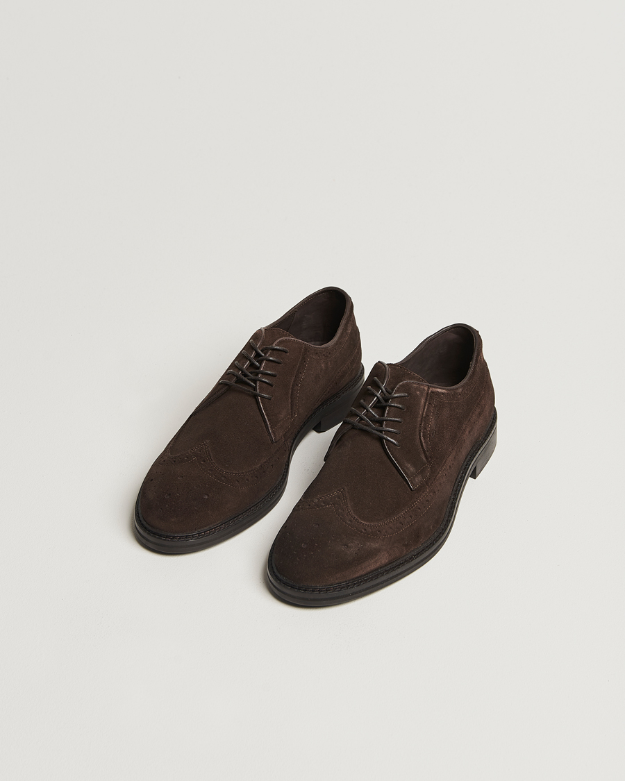 Hombres | GANT Bidford Suede Brogues Ebony Brown | Gant | Bidford Suede Brogues Ebony Brown