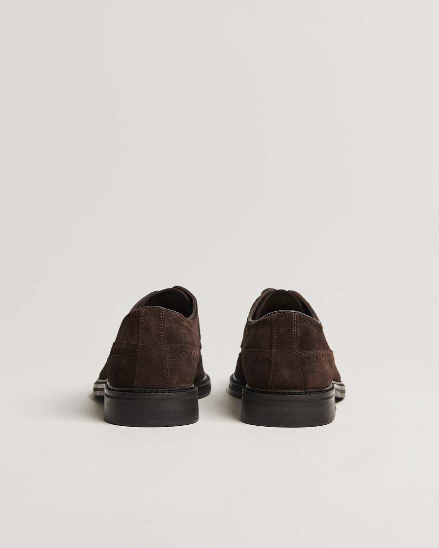 Hombres | GANT Bidford Suede Brogues Ebony Brown | Gant | Bidford Suede Brogues Ebony Brown