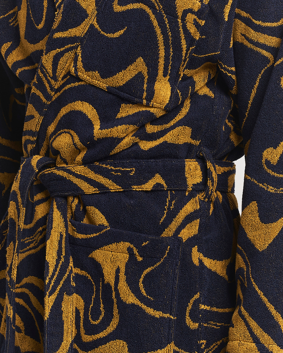 Hombres | Pijamas y batas | OAS | Marble Robe Black/Yellow
