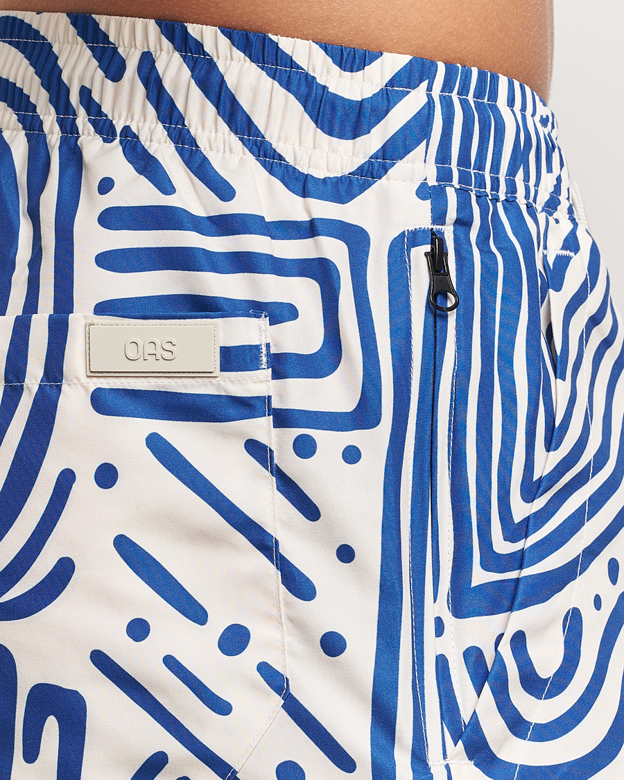 Hombres | Bañadores | OAS | Eldovado Swim Shorts Blue/White
