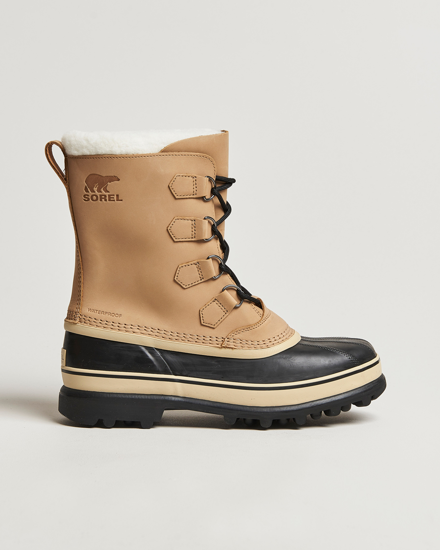 Hombres | Botas | Sorel | Caribou WP Felt Lined Leather Boots Buff