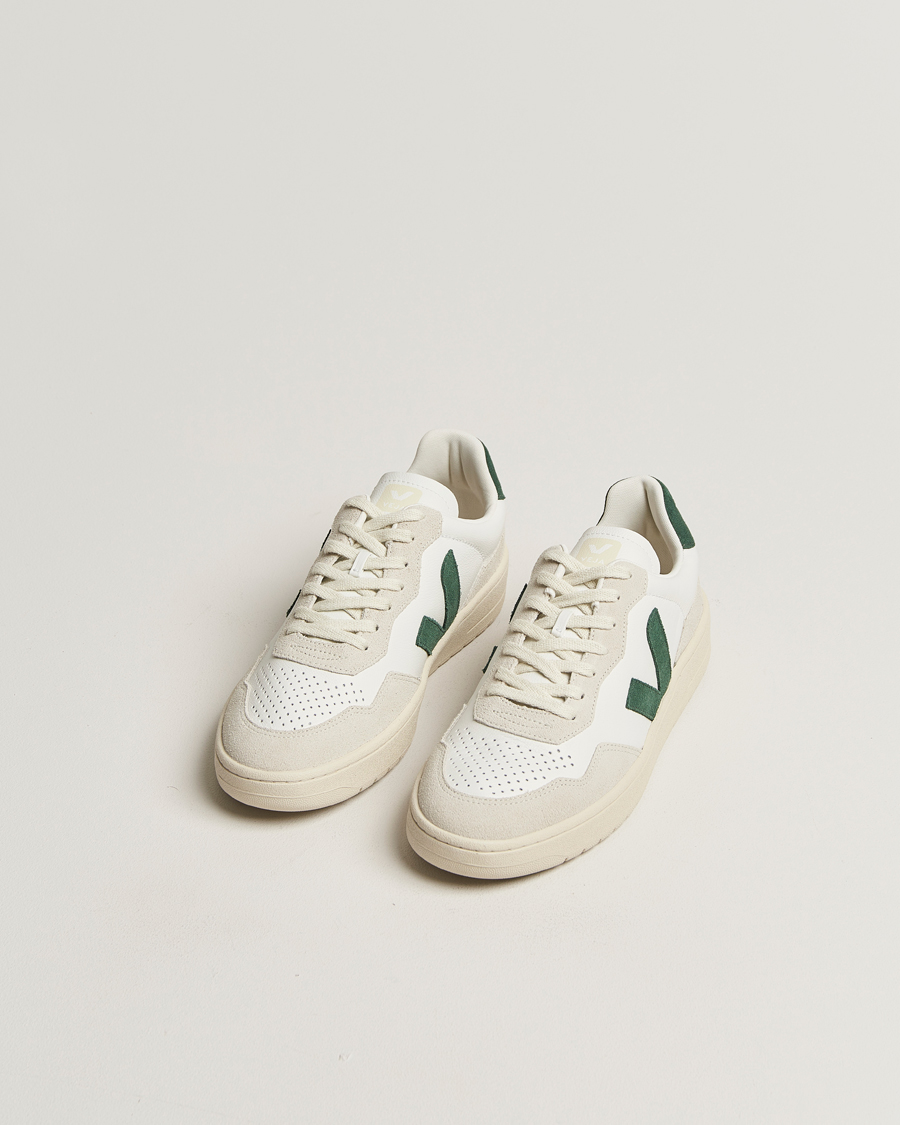 Hombres |  | Veja | V-90 Leather Sneaker Extra White/Cyprys