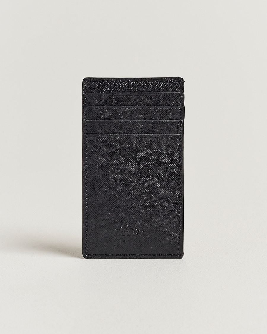 Hombres | Oscar Jacobson Card Holder Leather Black | Oscar Jacobson | Card Holder Leather Black