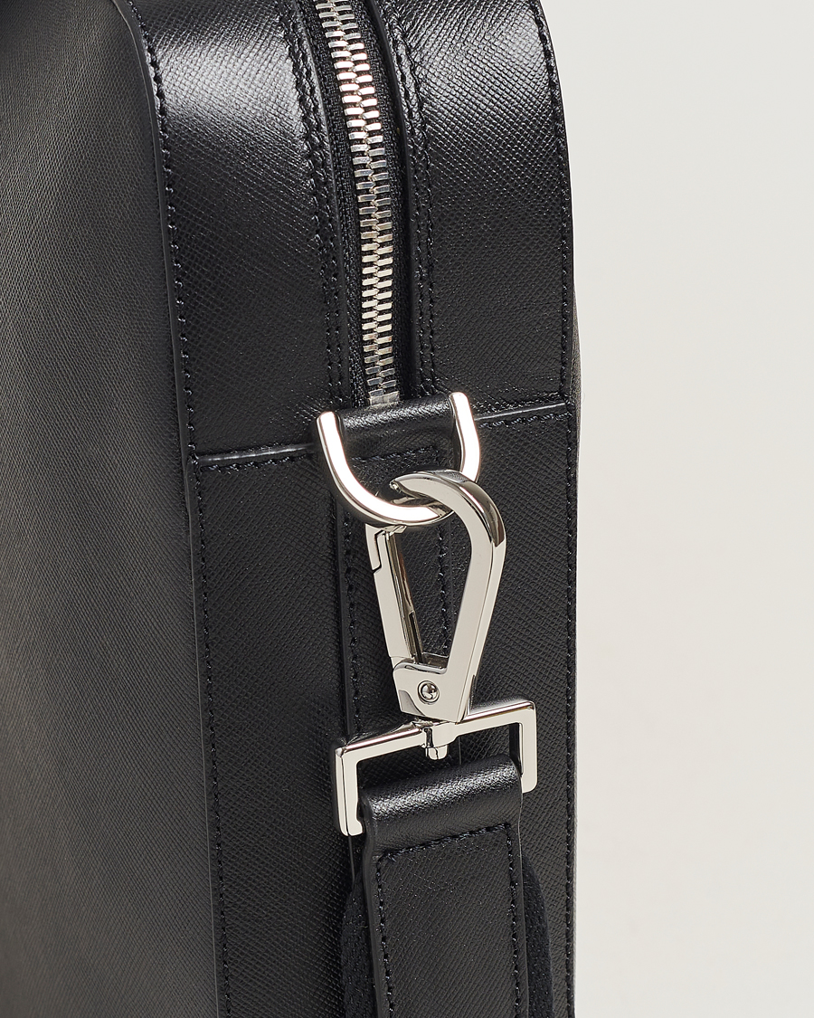 Hombres | Oscar Jacobson Leather Briefcase Black | Oscar Jacobson | Leather Briefcase Black