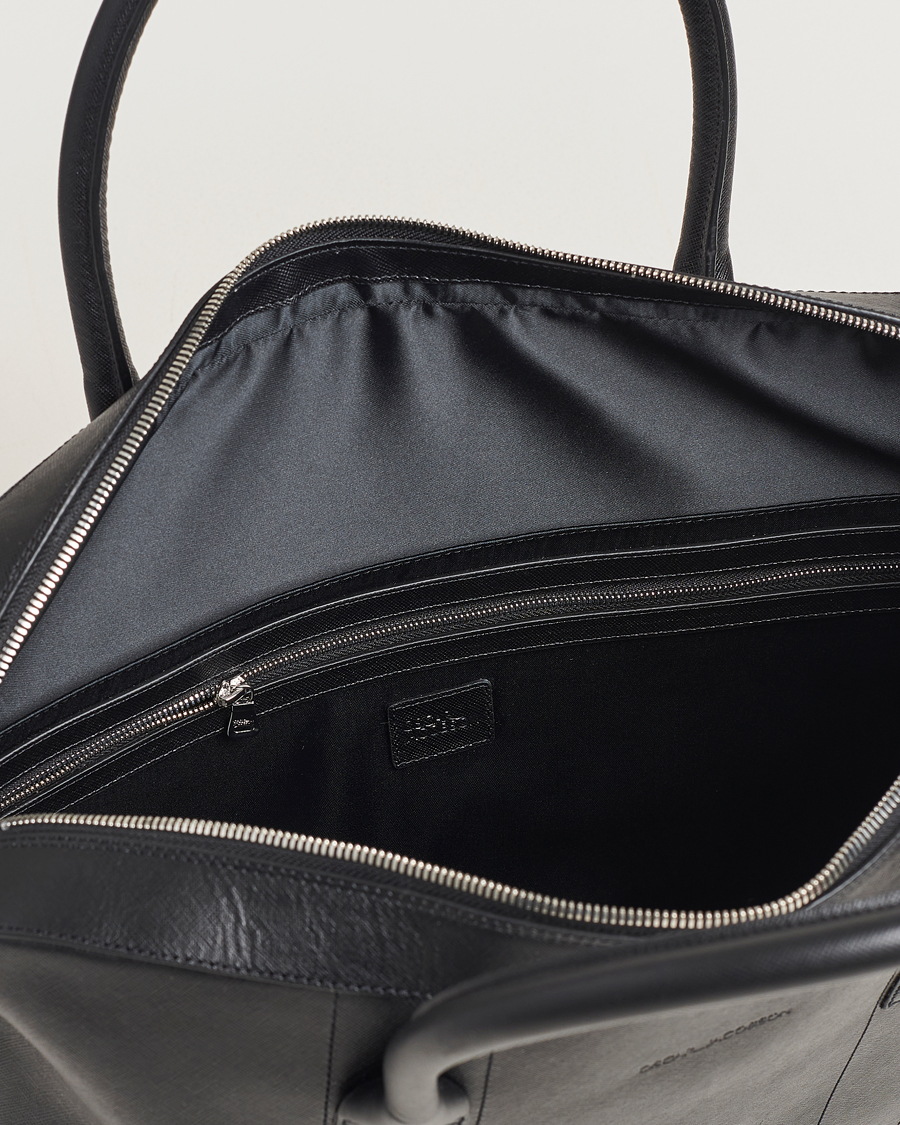 Hombres | Oscar Jacobson Leather Briefcase Black | Oscar Jacobson | Leather Briefcase Black