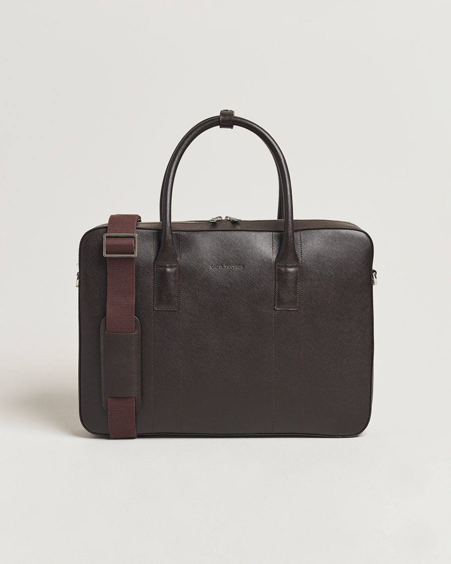 Hombres | Oscar Jacobson Leather Briefcase Forastero Brown | Oscar Jacobson | Leather Briefcase Forastero Brown