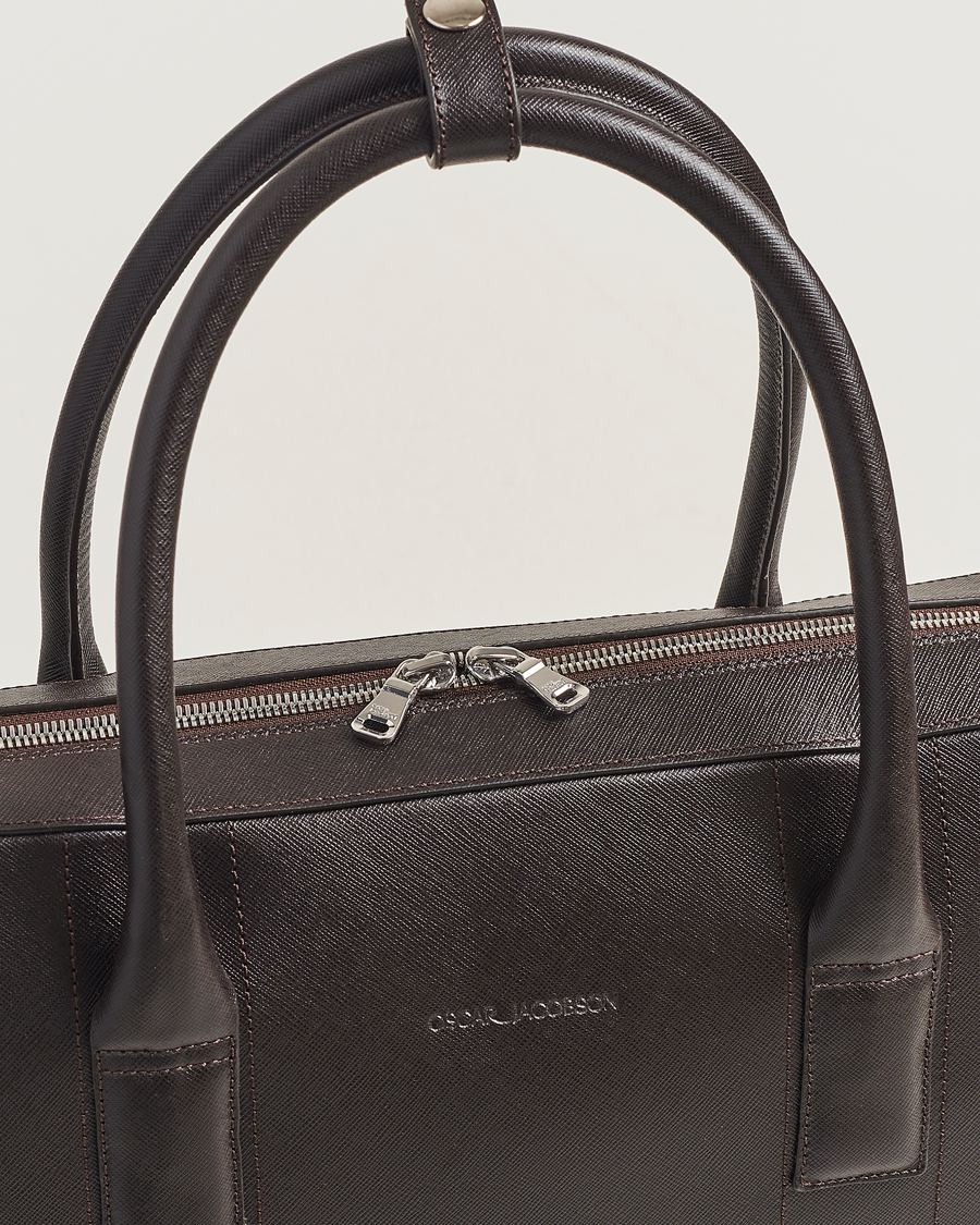 Hombres | Oscar Jacobson Leather Briefcase Forastero Brown | Oscar Jacobson | Leather Briefcase Forastero Brown