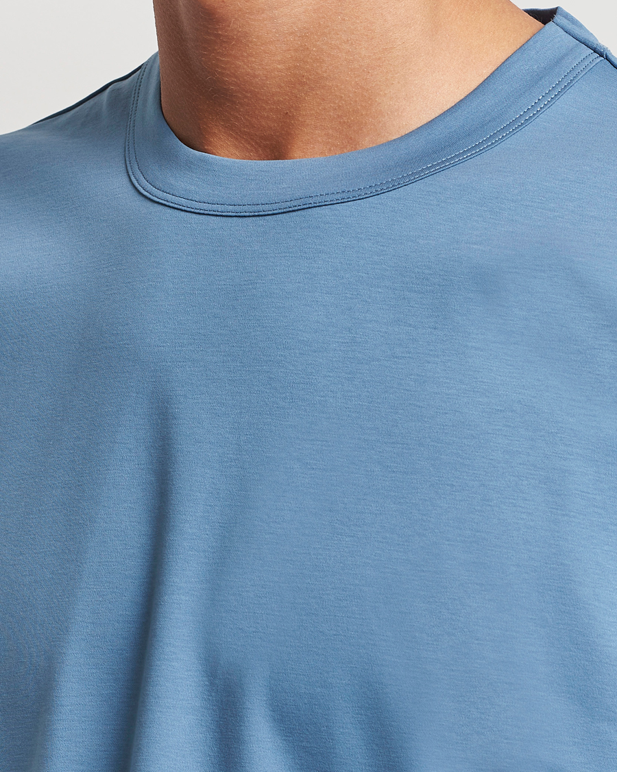 Hombres | Camisetas | NN07 | Pedro Mercerized Crew Neck T-Shirt Blue Jasper