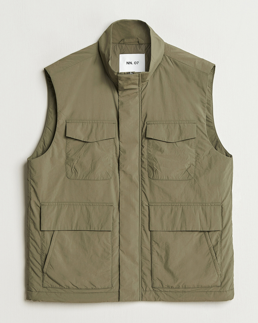 Hombres | Abrigos y chaquetas | NN07 | Perry Nylon Padded Vest Capers Green