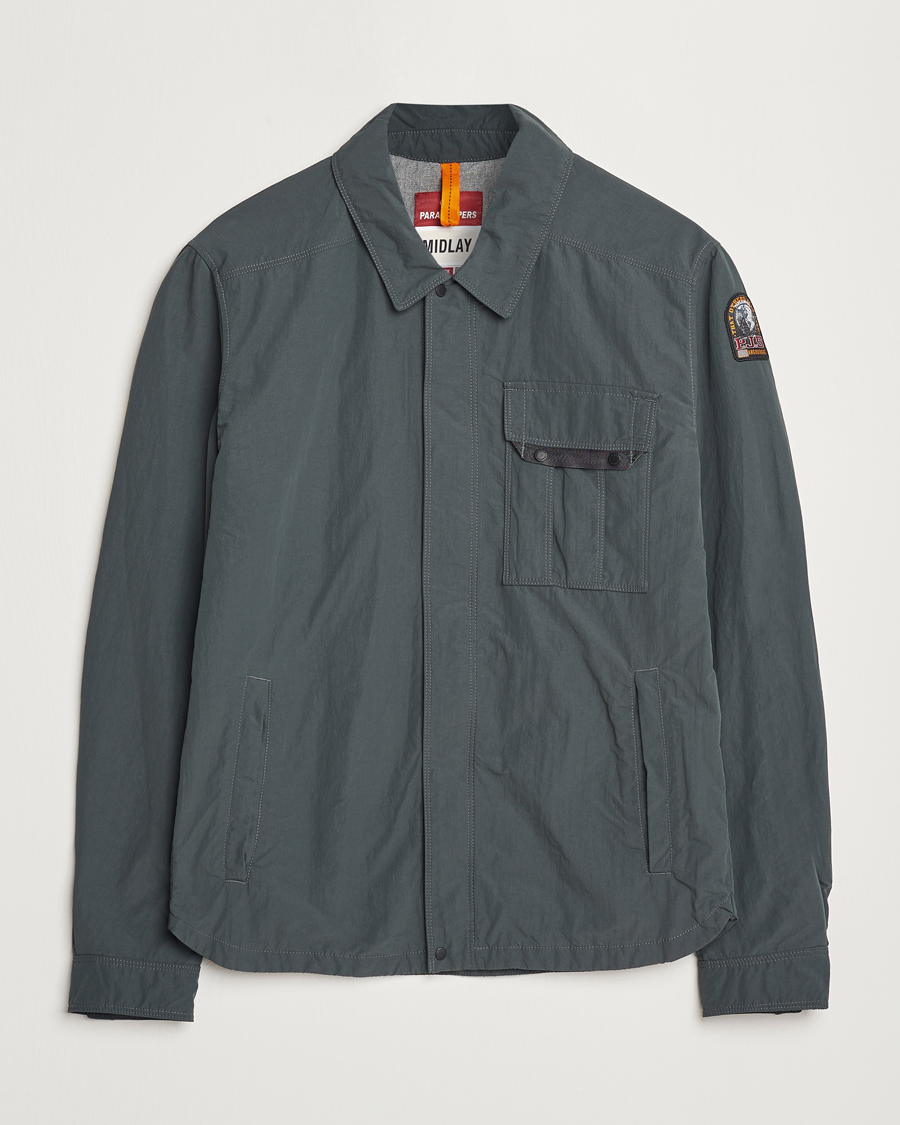 Hombres | Abrigos y chaquetas | Parajumpers | Miura Peached Poplin Shirt Jacket Green Gables