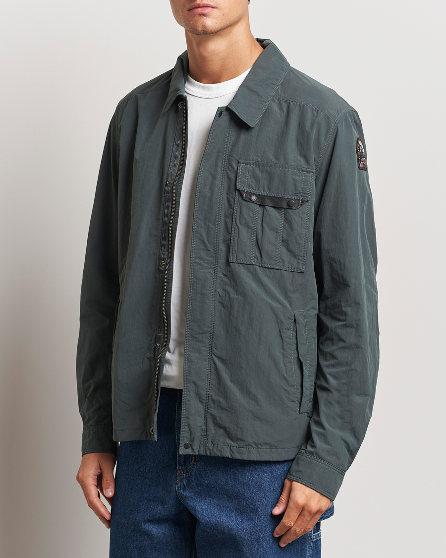 Hombres | Abrigos y chaquetas | Parajumpers | Miura Peached Poplin Shirt Jacket Green Gables