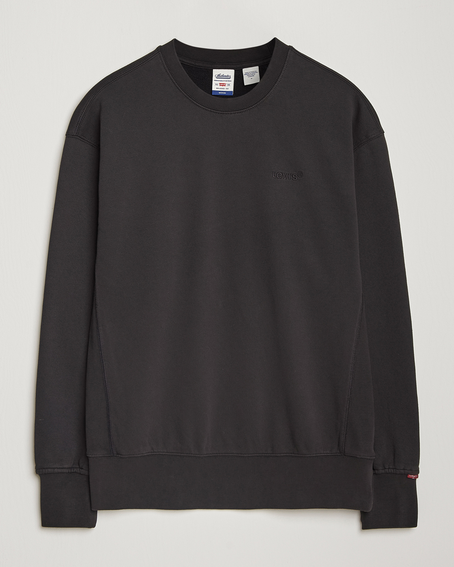 Hombres | Jerséis y prendas de punto | Levi's | Garment Dyed Authentic Crew Neck Sweatshirt Black