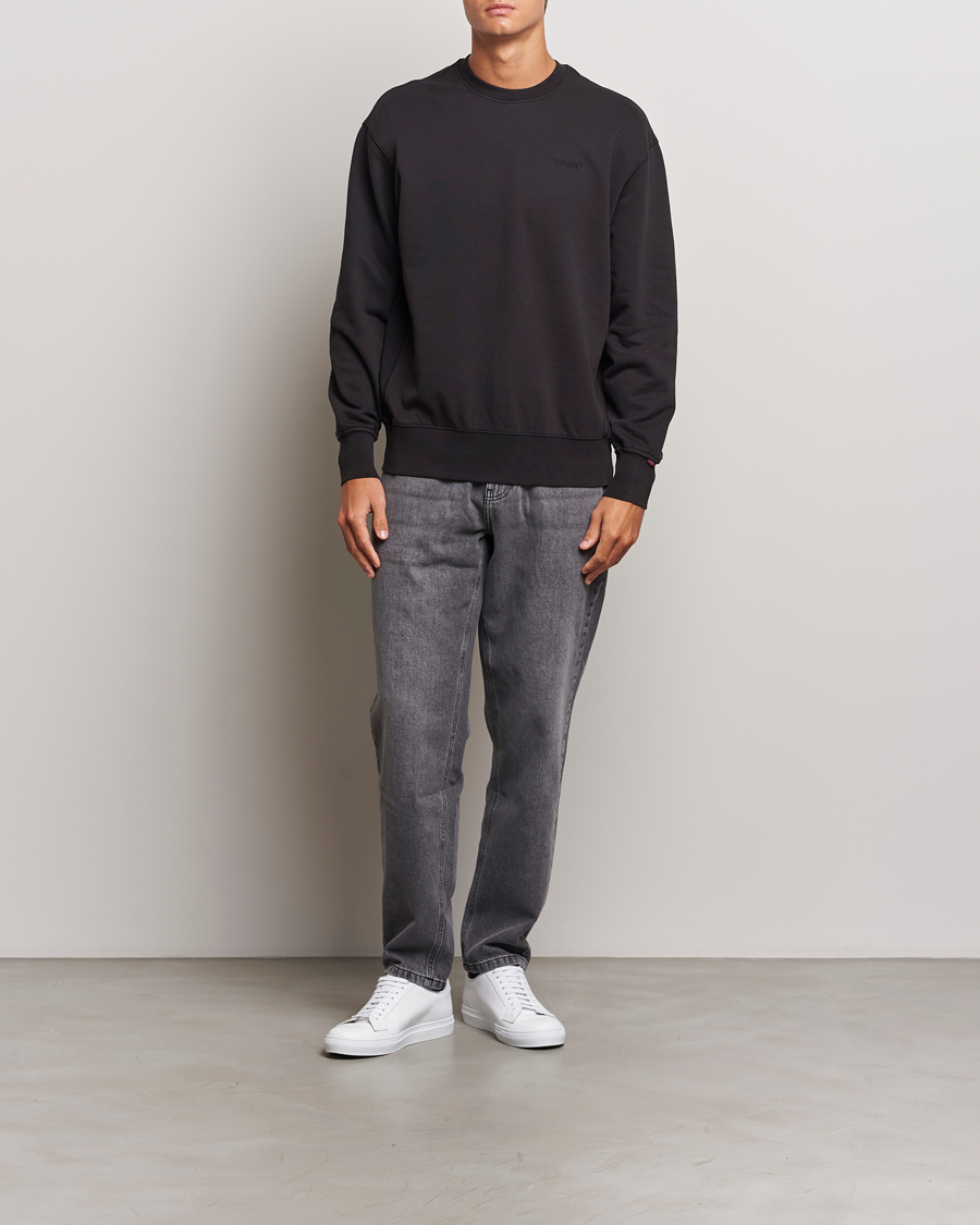 Hombres | Jerséis y prendas de punto | Levi's | Garment Dyed Authentic Crew Neck Sweatshirt Black