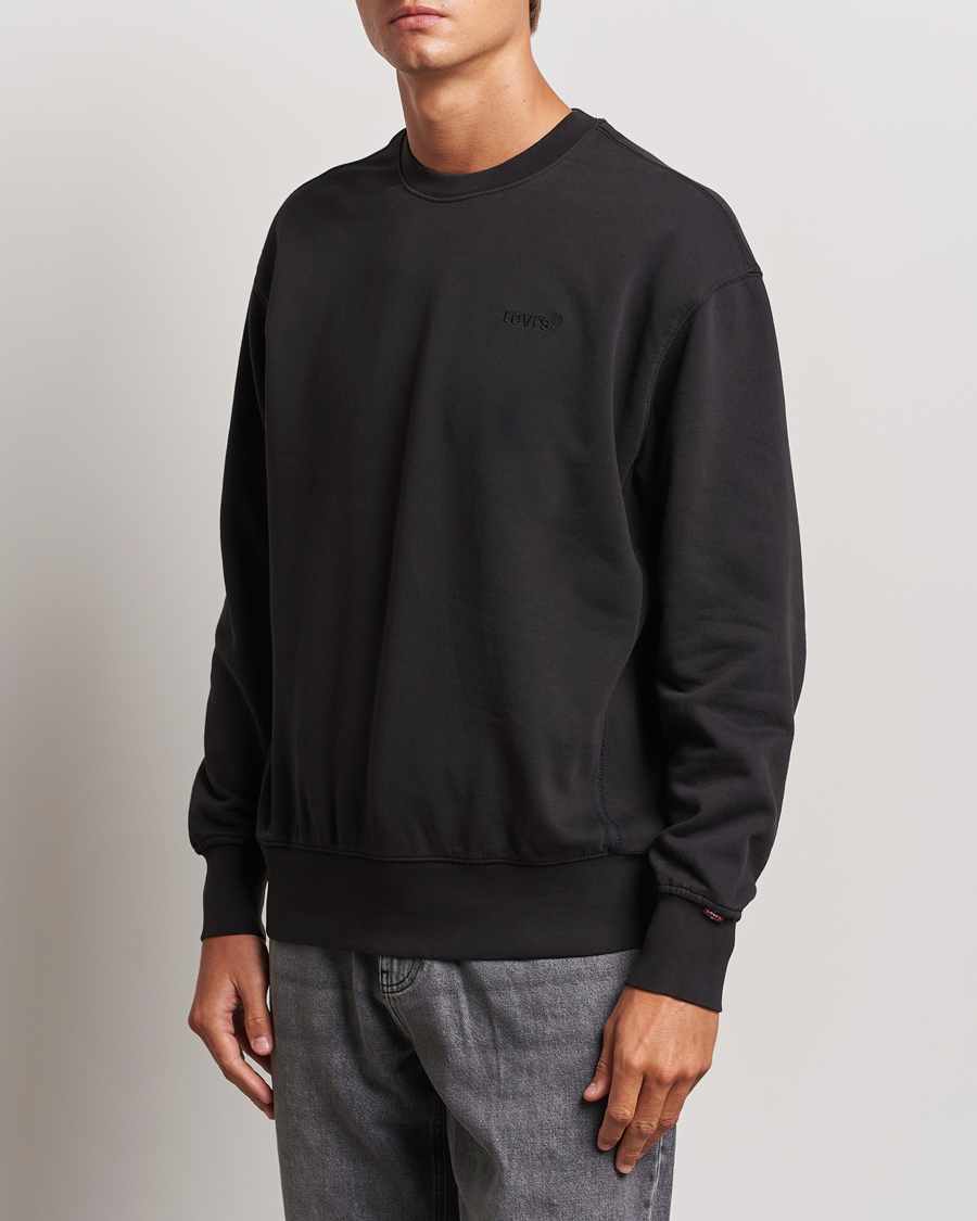 Hombres | Jerséis y prendas de punto | Levi's | Garment Dyed Authentic Crew Neck Sweatshirt Black