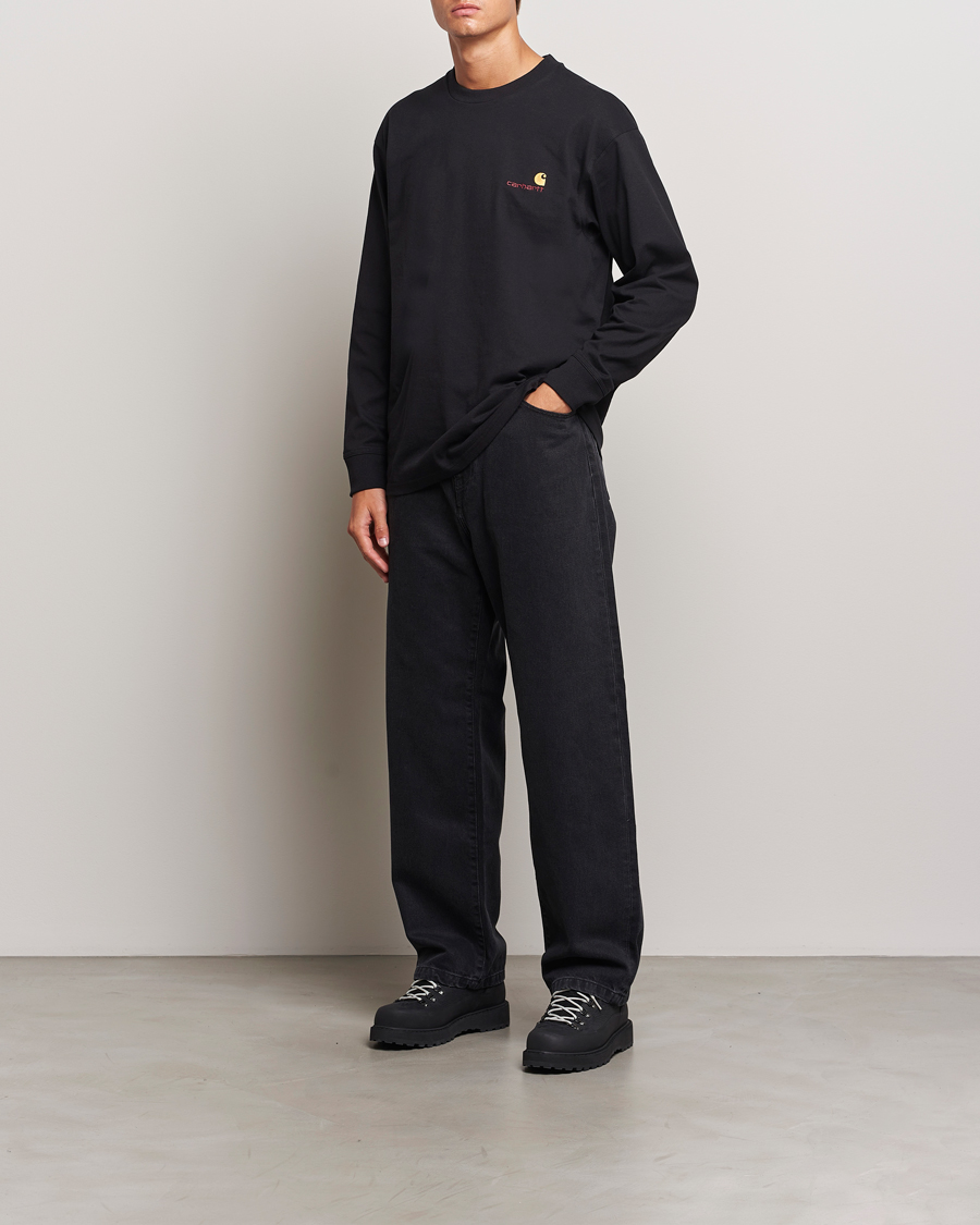 Hombres | Camisas | Carhartt WIP | Landon Pant Robertson Denim Black Stone Washed