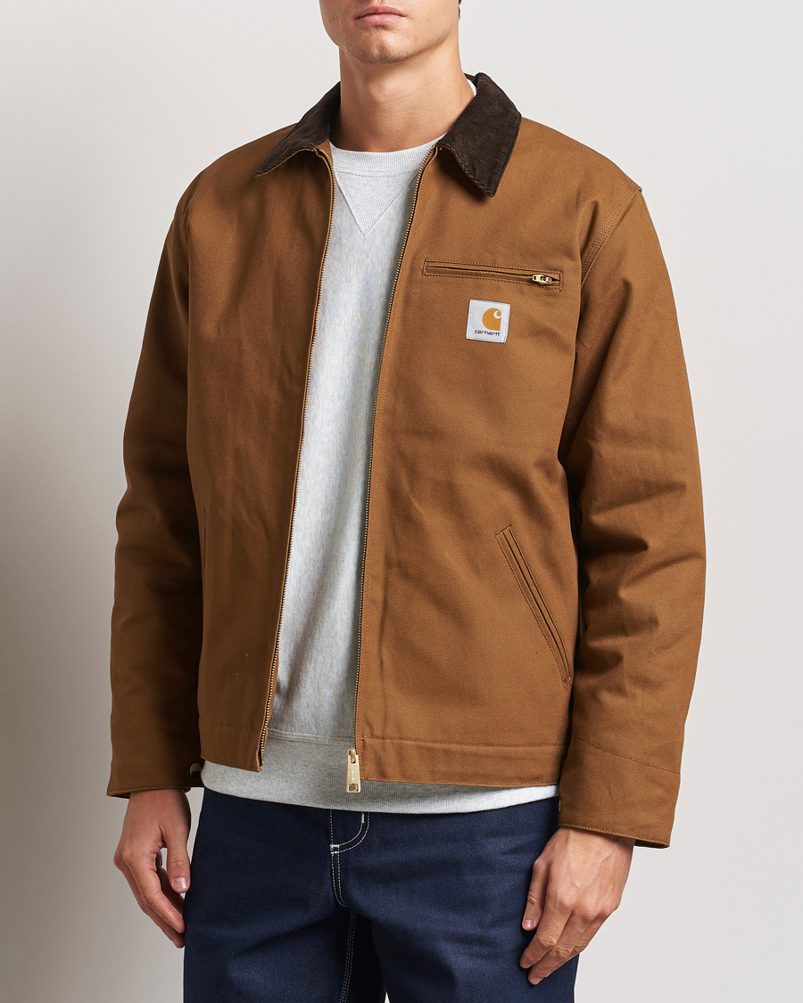 Carhartt WIP Detroit Jacket Dearborn Canvas Hamilton Brown en