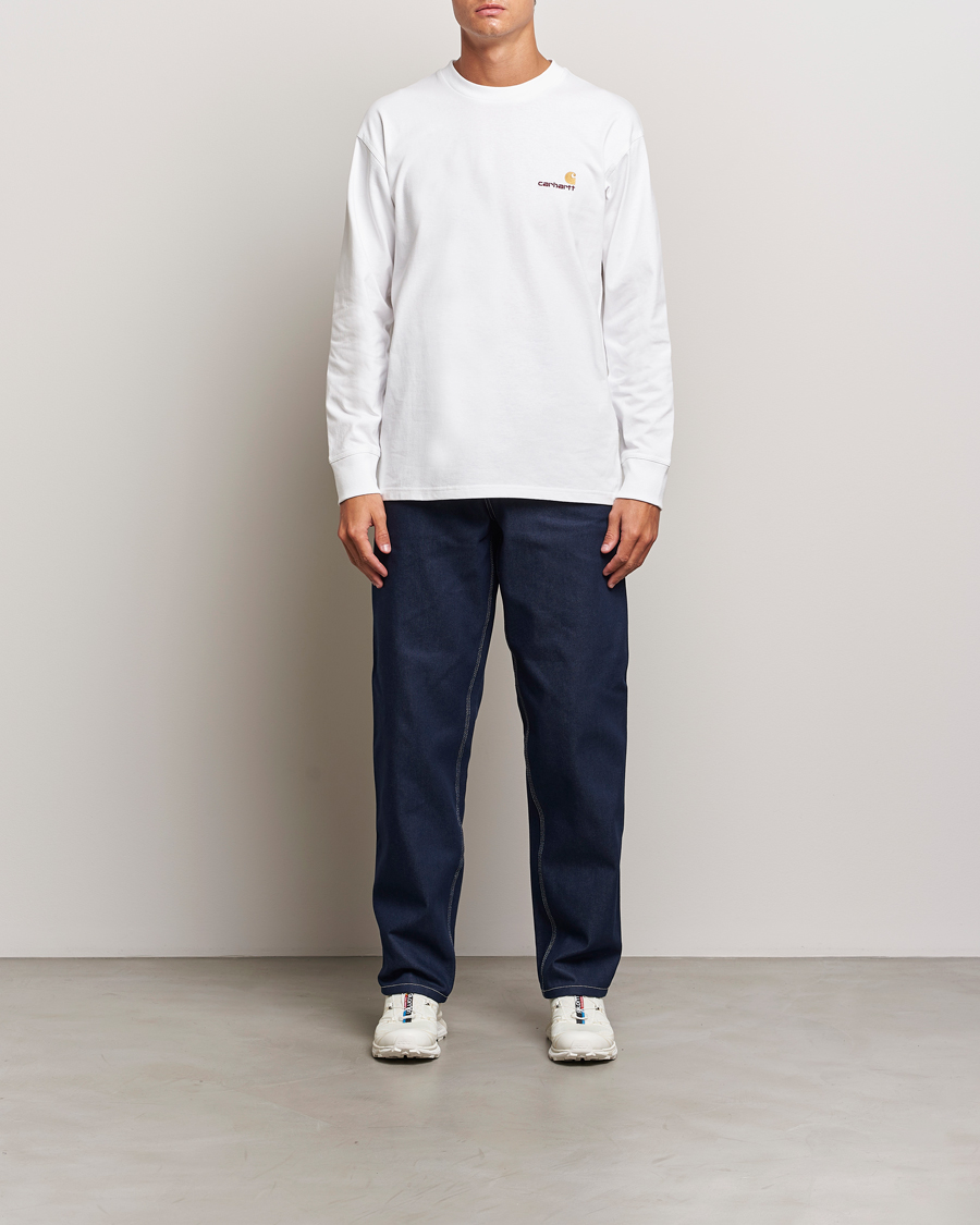 Hombres | Camisetas | Carhartt WIP | American Script Long Sleeve T-Shirt White