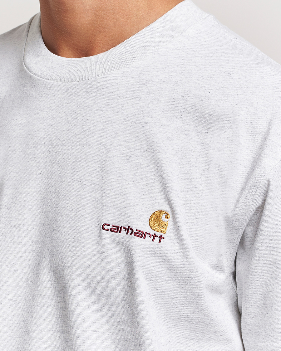 Hombres | Camisetas | Carhartt WIP | American Script Short Sleeve T-Shirt Ash Heather
