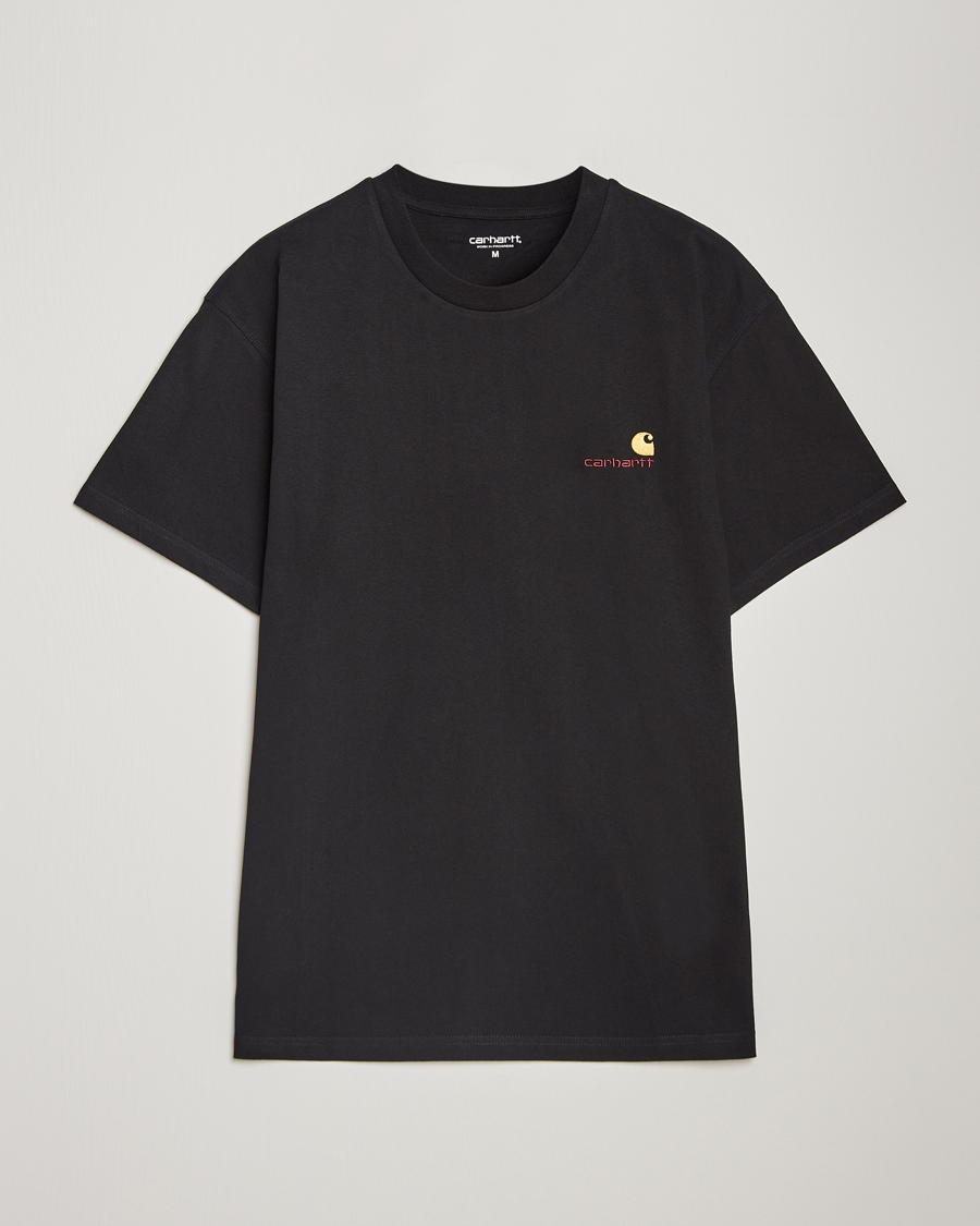 Hombres | Camisetas | Carhartt WIP | American Script Short Sleeve T-Shirt Black