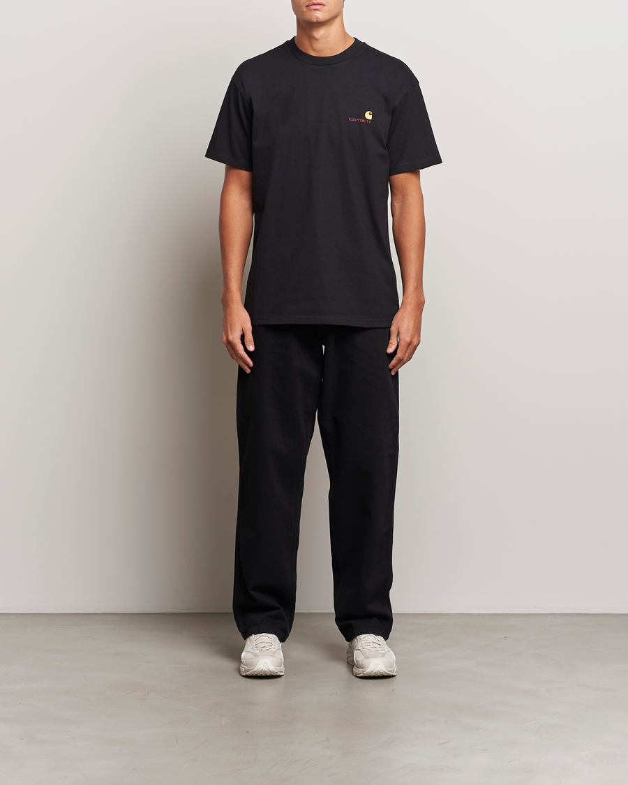 Hombres | Camisetas | Carhartt WIP | American Script Short Sleeve T-Shirt Black