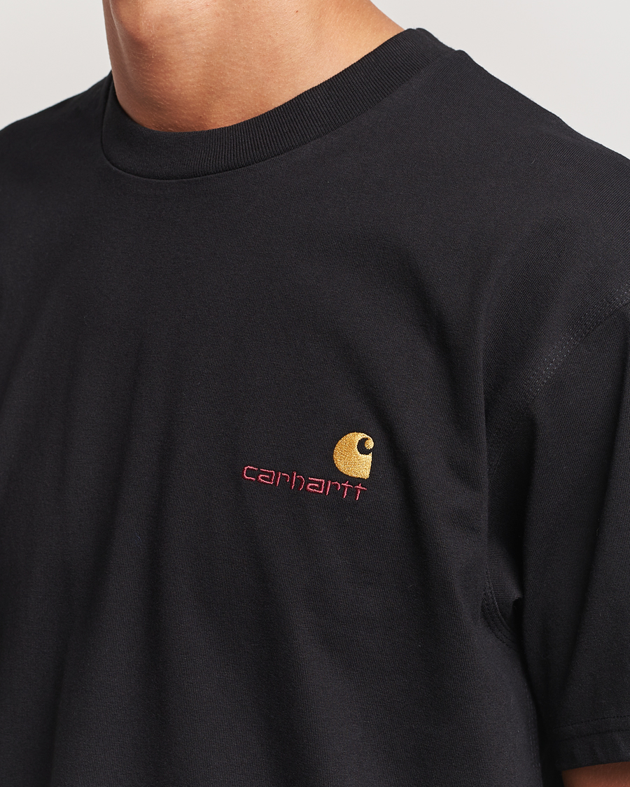 Hombres | Camisetas | Carhartt WIP | American Script Short Sleeve T-Shirt Black