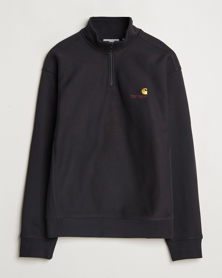 Hombres | Jerséis y prendas de punto | Carhartt WIP | American Script Half Zip Sweatshirt Black