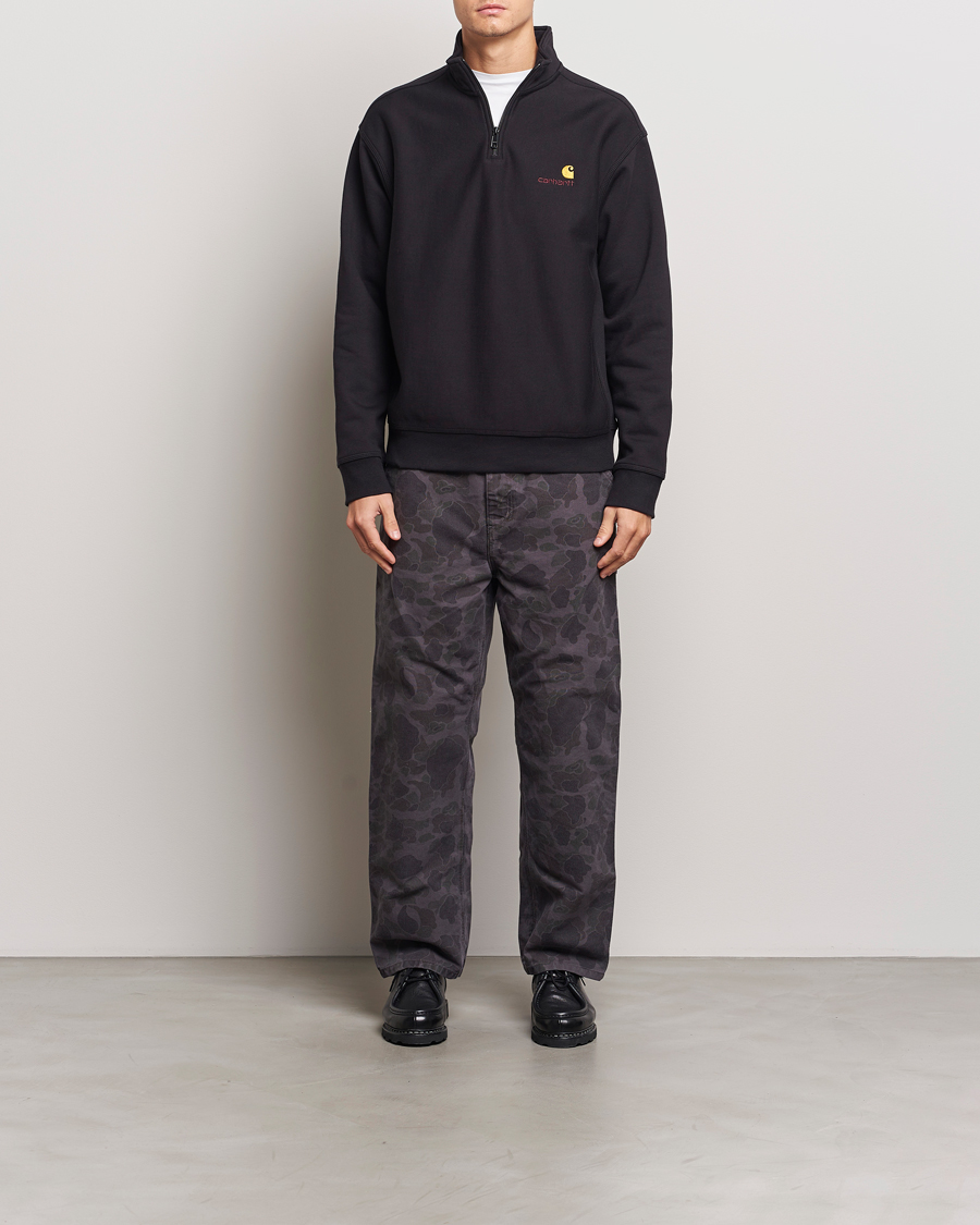 Hombres | Jerséis y prendas de punto | Carhartt WIP | American Script Half Zip Sweatshirt Black