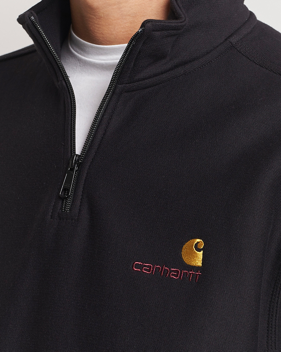 Hombres | Jerséis y prendas de punto | Carhartt WIP | American Script Half Zip Sweatshirt Black