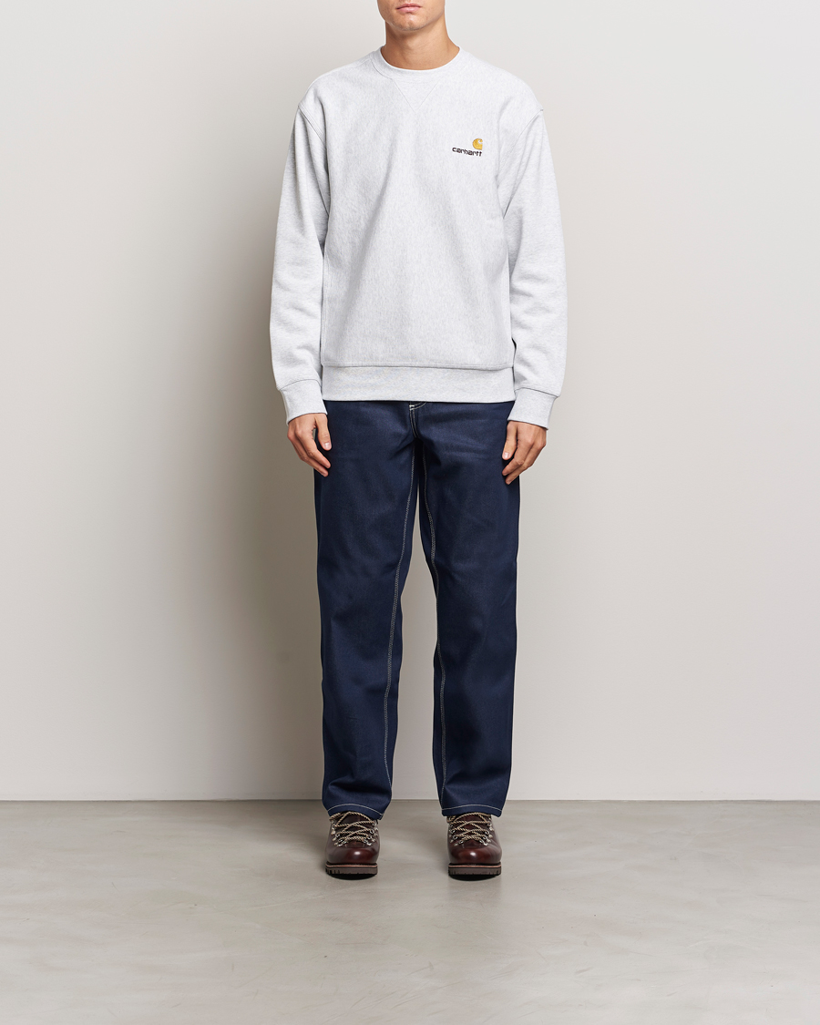 Hombres | Jerséis y prendas de punto | Carhartt WIP | American Script Sweatshirt Ash Heather