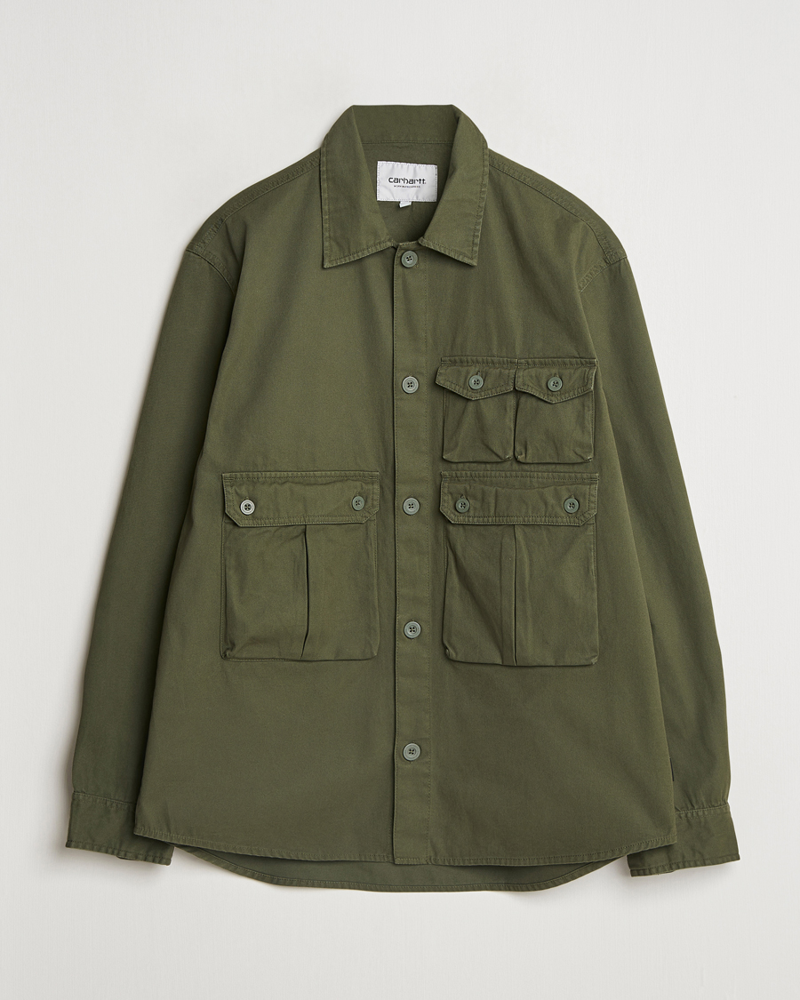Hombres | Camisas | Carhartt WIP | Tracker Cotton Twill Shirt Office Green