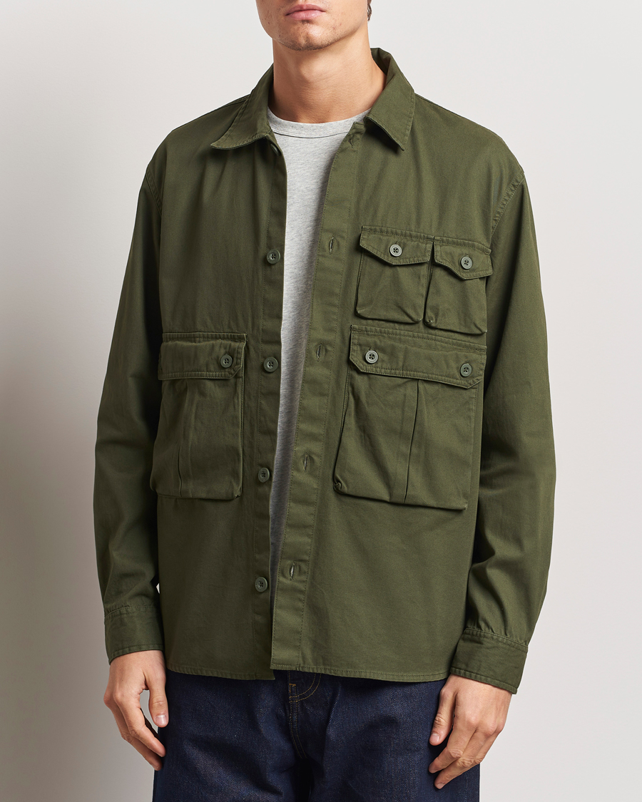 Hombres | Camisas | Carhartt WIP | Tracker Cotton Twill Shirt Office Green