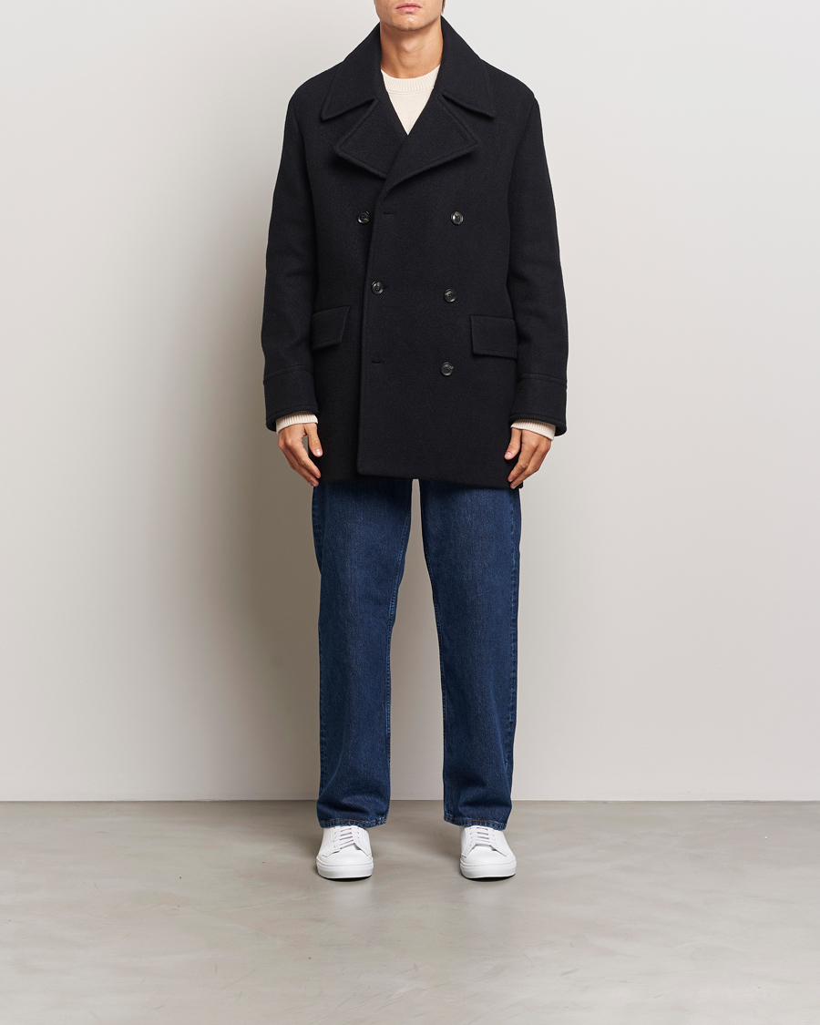 Hombres | Abrigos y chaquetas | J.Lindeberg | Arno Double Breasted Coat Black