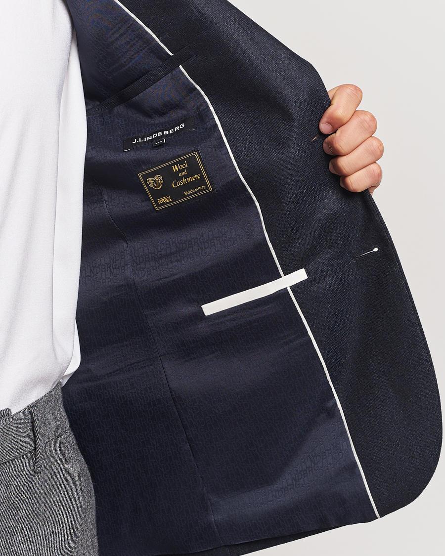Hombres | Blazers | J.Lindeberg | Elton Unlined Cash Stretch Flannel Blazer Navy