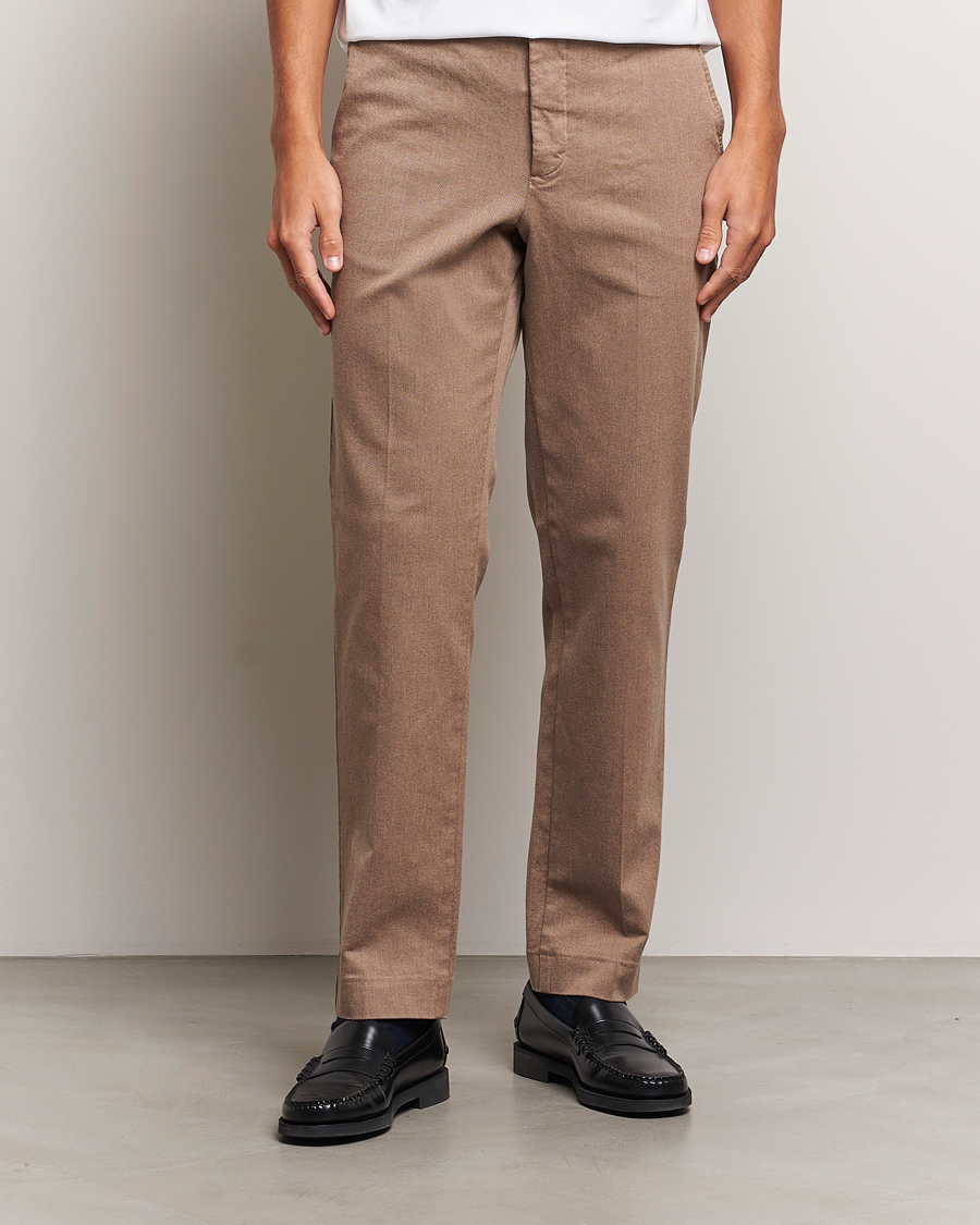 Hombres | Pantalones | J.Lindeberg | Lois Flannel Twill Pants Tiger Brown