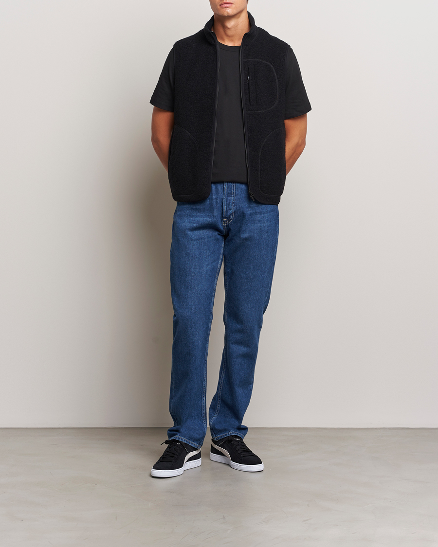 Hombres | Chalecos | J.Lindeberg | Duncan Wool Fleece Vest Black