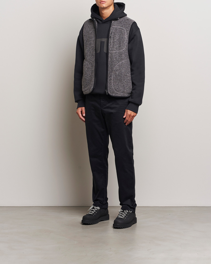 Hombres | Chalecos | J.Lindeberg | Duncan Wool Fleece Vest Light Grey Melange
