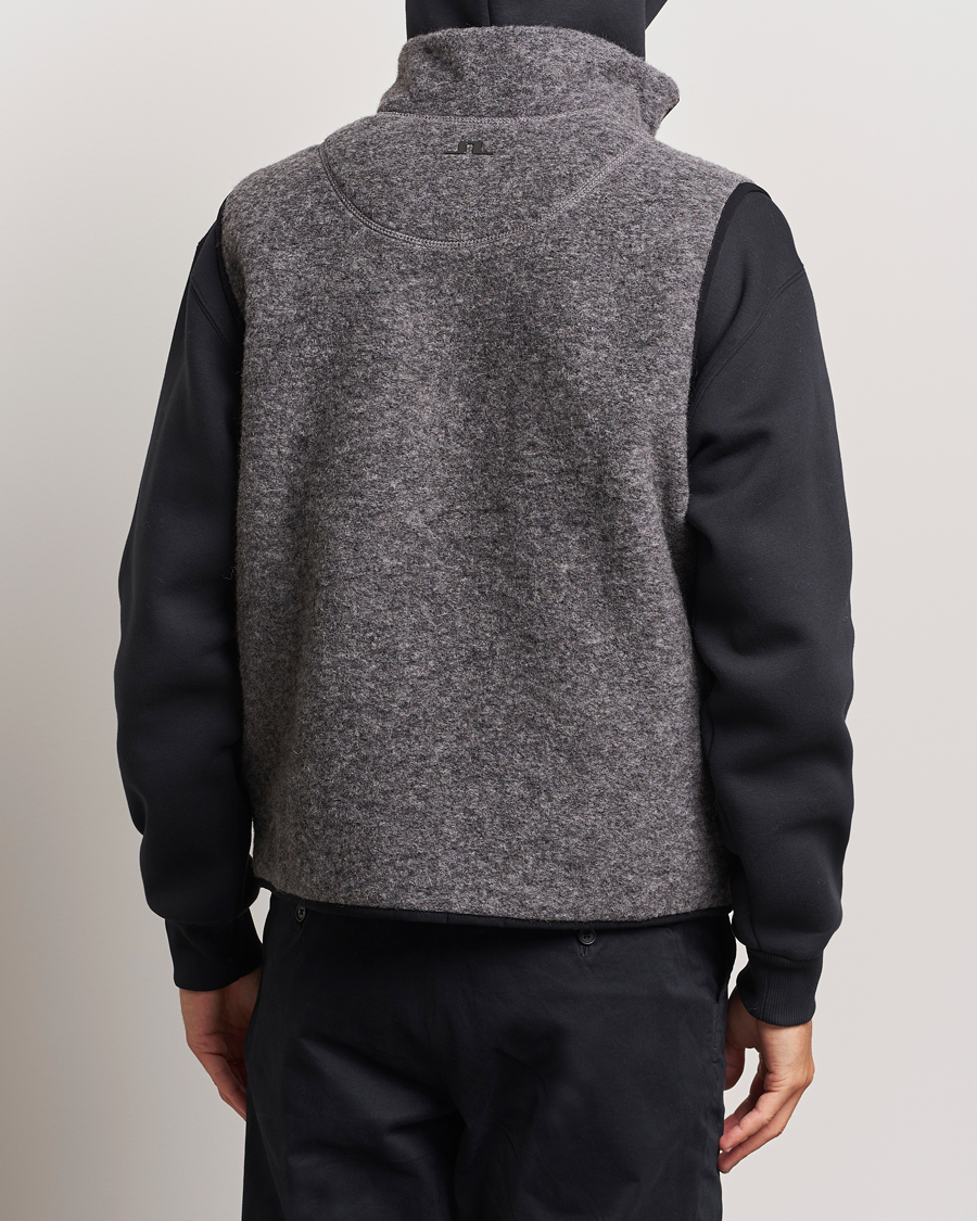 Hombres | Chalecos | J.Lindeberg | Duncan Wool Fleece Vest Light Grey Melange