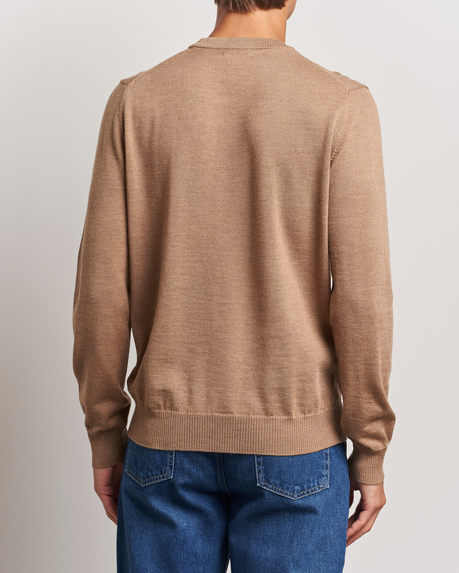 Hombres | Jerséis y prendas de punto | J.Lindeberg | Keane Merino Crew Neck Sweater Tiger Brown