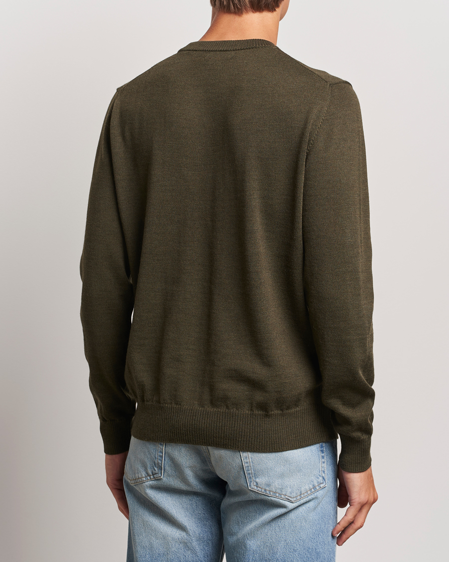 Hombres | Jerséis y prendas de punto | J.Lindeberg | Keane Merino Crew Neck Sweater Forest Green