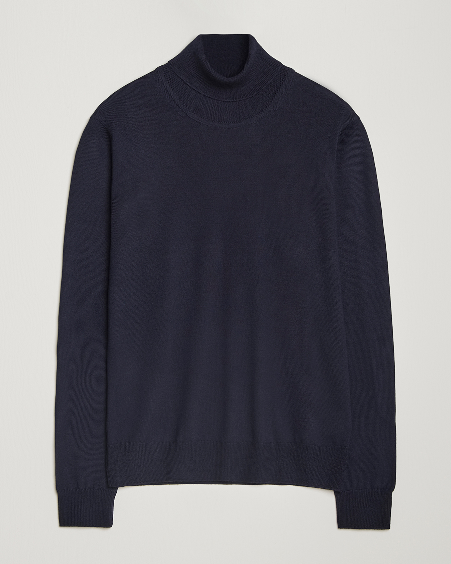 Hombres | Jerséis y prendas de punto | J.Lindeberg | Kaden Merino Turtleneck Navy