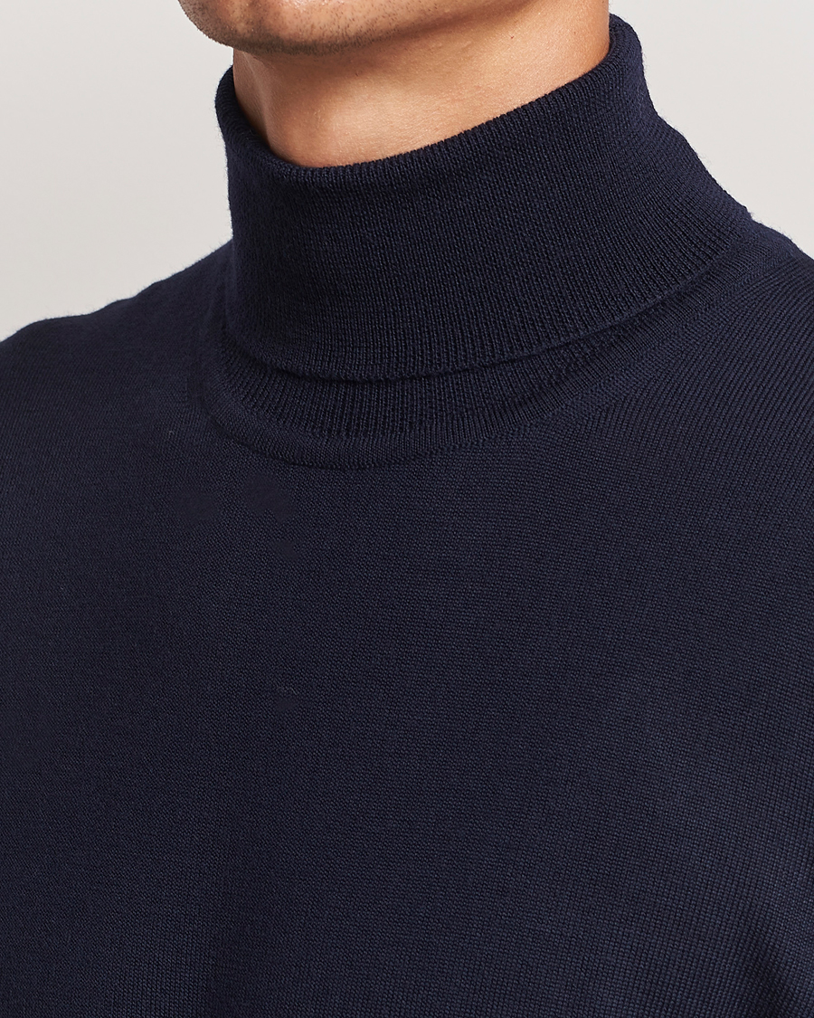 Hombres | Jerséis y prendas de punto | J.Lindeberg | Kaden Merino Turtleneck Navy