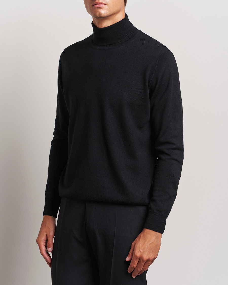 Hombres | Jerséis y prendas de punto | J.Lindeberg | Kaden Merino Turtleneck Black