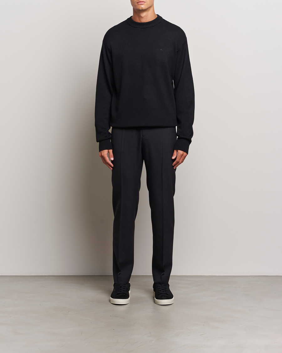 Hombres | Jerséis y prendas de punto | J.Lindeberg | Kino Merino Crew Neck Black