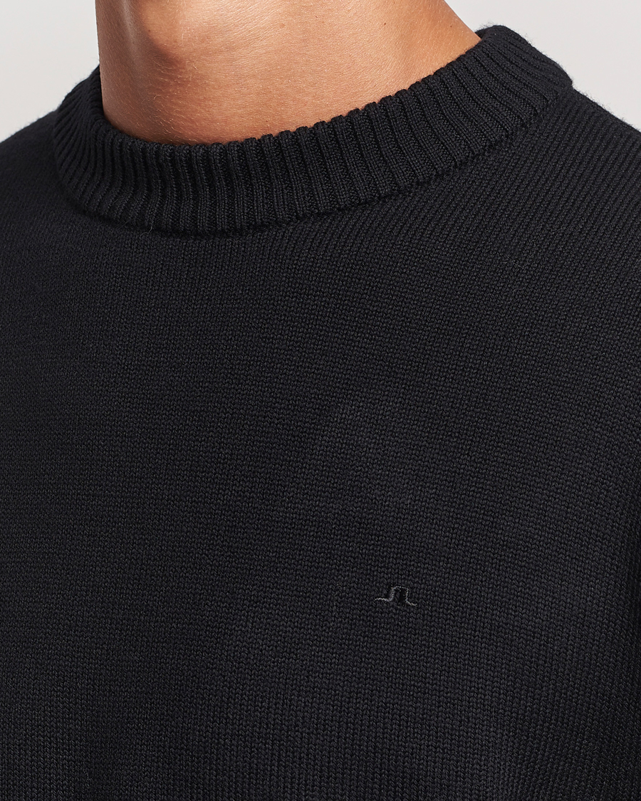 Hombres | Jerséis y prendas de punto | J.Lindeberg | Kino Merino Crew Neck Black