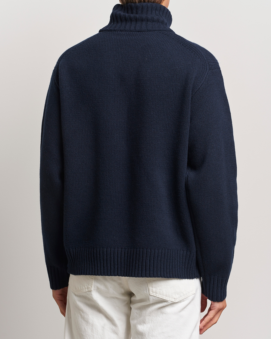 Hombres | Jerséis y prendas de punto | J.Lindeberg | Todd Heavy Knit Turtleneck Navy